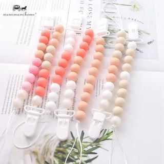 【สต็อกพร้อมส่ง】ห่วงโซ่ยางกัดซิลิโคนเกรดอาหารสำหรับเด็ก 1 ชิ้น Babies Rattle Crochet Beads Cord Clip Gifts สร้อยข้อมือจุกนมหลอกของเล่นเด็กปลอดภัย