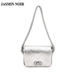 Jasmin NOIR กระเป๋าสะพายข้าง ลายสก๊อต แต่งสายโซ่ สําหรับผู้หญิง