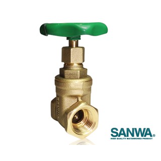 SANWA ประตูน้ำทองเหลือง ประตูน้ำ ประตูน้ำซันวา Gate valve ประตูน้ำซันวาขนาด 1-1/2 นิ้ว 1-1/4 นิ้ว ประตูน้ำซันวาแท้