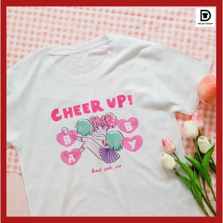 TEE.DD.TSHIRT เสื้อยืด CHEER UP ใส่ได้ทั้งชาย-หญิง มีทั้งทรง คลาสสิค และครอป ผ้านุ่ม ลายสวย ไม่ย้วย ไม่ต้องรีด