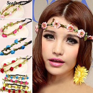 ดอกไม้จัดปาร์ตี้งานเลี้ยงสังสรรค์งานแต่งงานงานแต่งเลดี้การ์แลนด์ Hairband