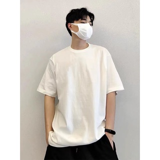 UpKx //FreFel เสื้อยืดเปล่า เสื้อยืดสีพื้น เสื้อยืดคอกลม-สีขาว！