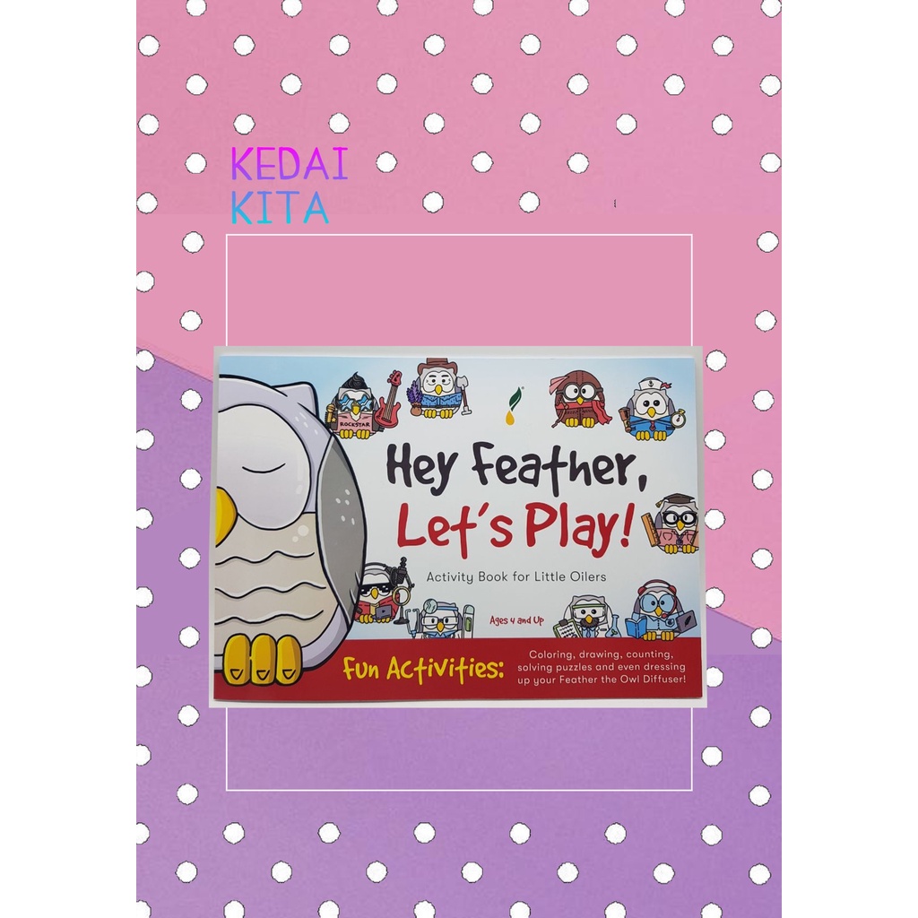 YL Young Living Essential Oil Hey Feather Lets Play หนังสือกิจกรรมการคํานวณอายุ 4 ปีขึ้นไป