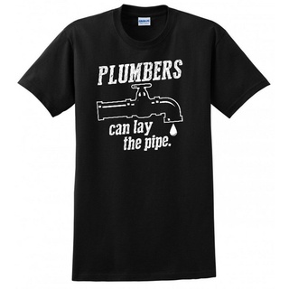 T-shirt  เสื้อยืด พิมพ์ลาย Plumber Lay The Pipe Union Made Americanmens สไตล์ตลก สําหรับผู้ชายS-5XL