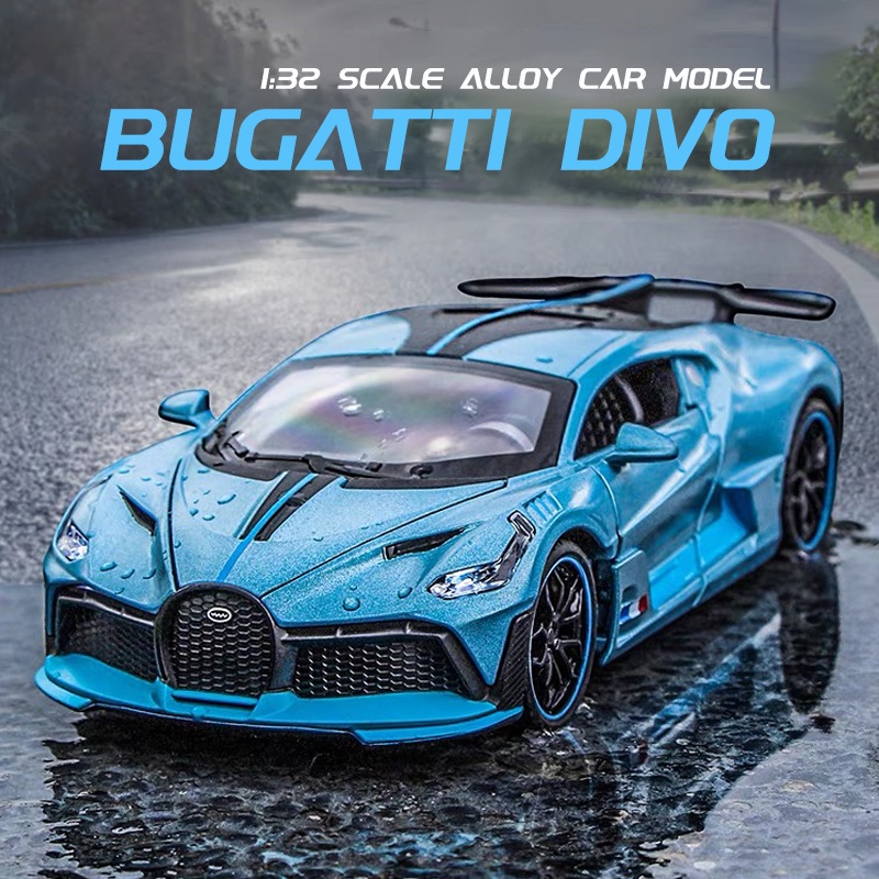 RUM1:32 Scale Bugatti Divoรถรุ่นDiecastรุ่นLight & Sound Effectของเล่นสําหรับของเล่นเด็กสําหรับชายรถสําหรับชายสําหรับชายคอลเลกชันรถ