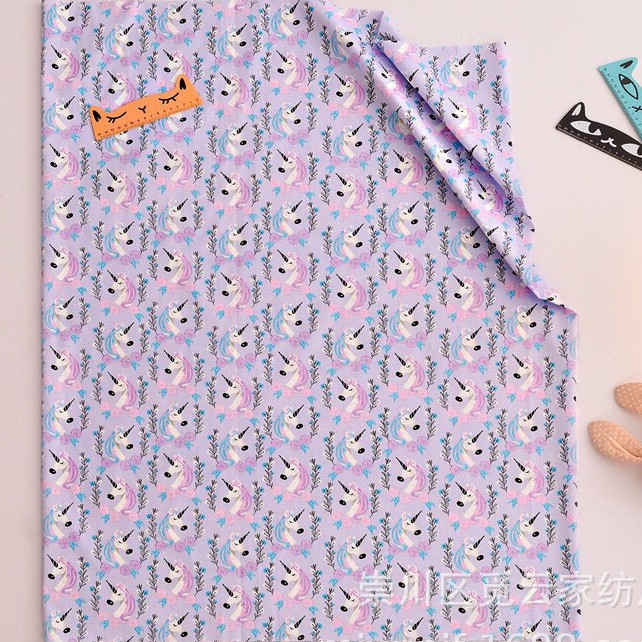 ผ้าคอตตอน 100 คอตตอนทอทวิล ผ้าหน้ากว้าง160 ลายการ์ตูน ลายดอก