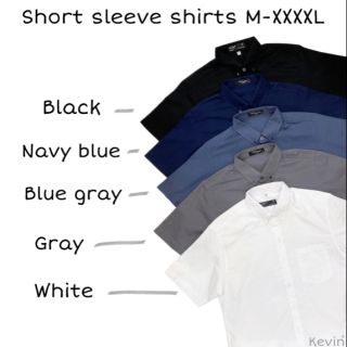 เสื้อเชิ้ตคอปกแขนสั้น Short​ sleeve shirt M-4XL มี5สี