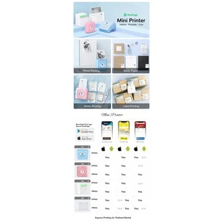 Peripage A6 P21 เครื่องปริ้นไร้หมึก (เมนูไทย) flash Keery best เครื่องปริ้นเตอร์ peripage เพิ่ม20บาท ได้เคส