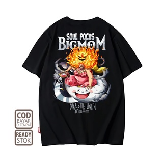 คอตต้อนคอกลมเสื้อยืด พิมพ์ลายอนิเมะ BIG MOM Charlotte Linlin ONE PIECE 0044 ALVACOTH พรีเมี่ยม สไตล์ญี่ปุ่นS-5XL