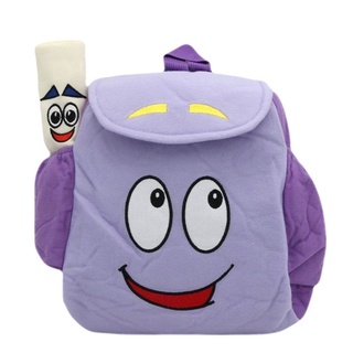 Dora the Explorer Backpack เคลื่อนไหว Dora Map กระเป๋าเป้สะพายหลังขนาดเล็ก สาวน่ารัก ของขวัญอนุบาล Cartoon