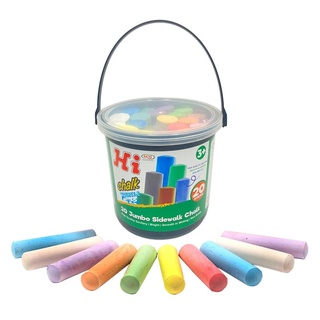 Kidart  ไฮ ชอล์กถังจัมโบ้20แท่ง(12สี) /กระปุก Hi Chalk Jumbo 20Stick 12Coloring/Box (CKJ20C)