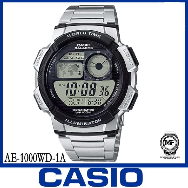 M&amp;F888B Casio Standard นาฬิกาข้อมือผู้ชาย สายสแตนเลส รุ่น AE-1000WD,AE-1000WD-1A,AE-1000WD-1AVDF - สีดำ