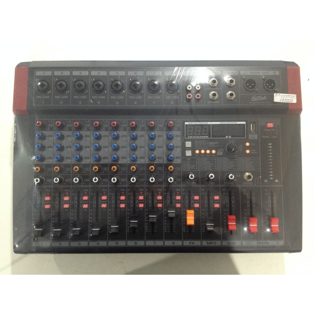 เครื่องขยายเสียง และเครื่องผสมสัญญาณเสียง Professional Power Mixer Hot rock AV-2248 KW 80V USB เพาเว