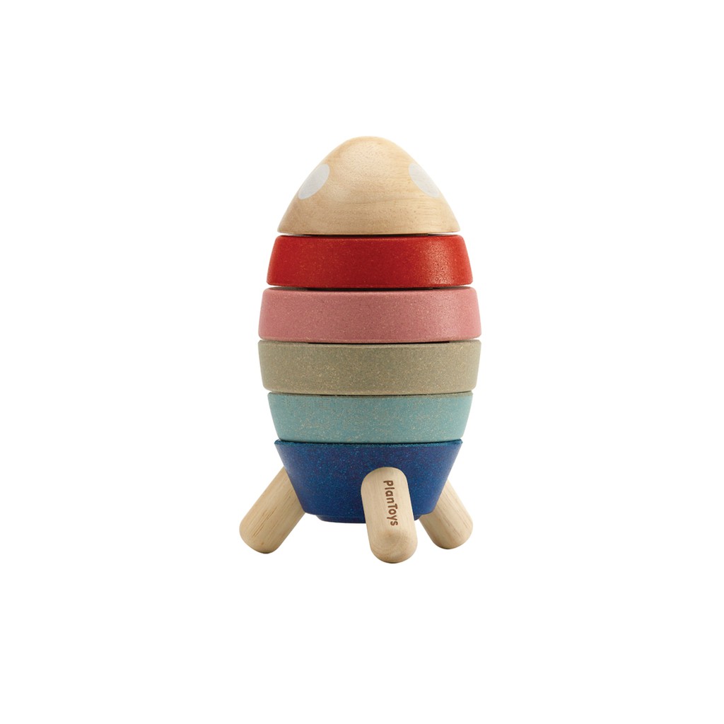 PlanToys Stacking Rocket - Orchard ของเล่นไม้เสริมพัฒนาการ จรวดเรียง ...