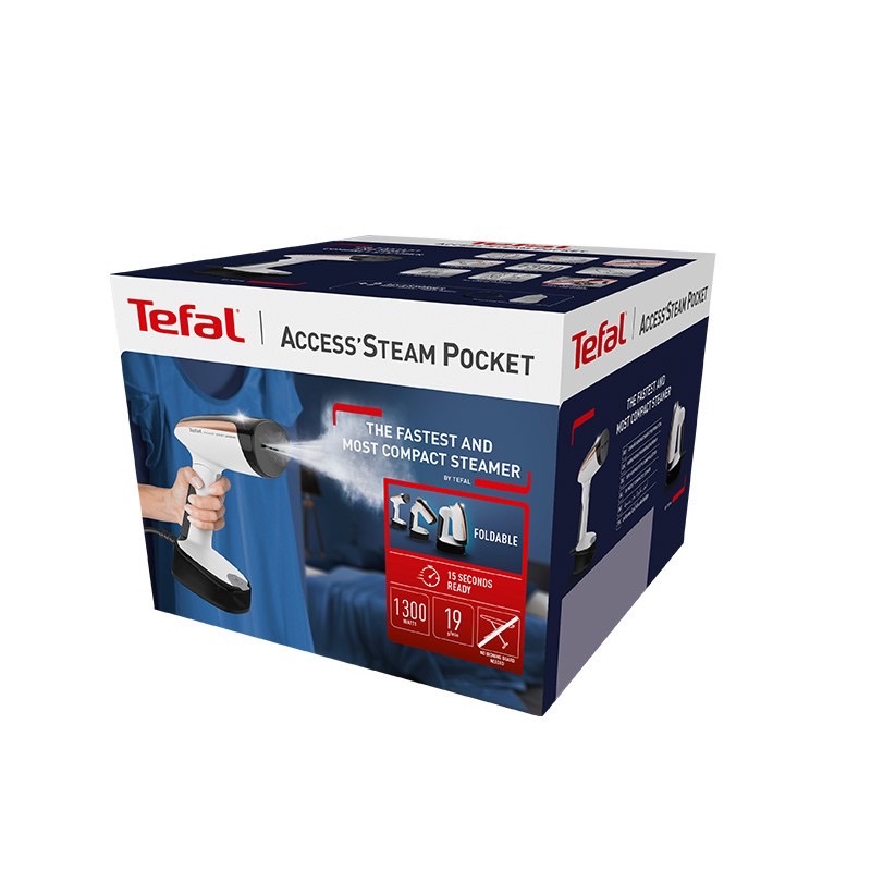 ประกันศูนย์ 2ปี⚡️🔥Tefal เครื่องรีดถนอมผ้าแบบพกพา รุ่น DT3030E0Tefal เครื่องรีดถนอมผ้าแบบพกพา รุ่น DT