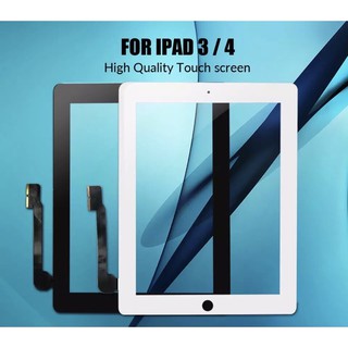 ทัช ipad3-4 จอกระจกทัช ipad 3-4 สี ขาว-ดำ