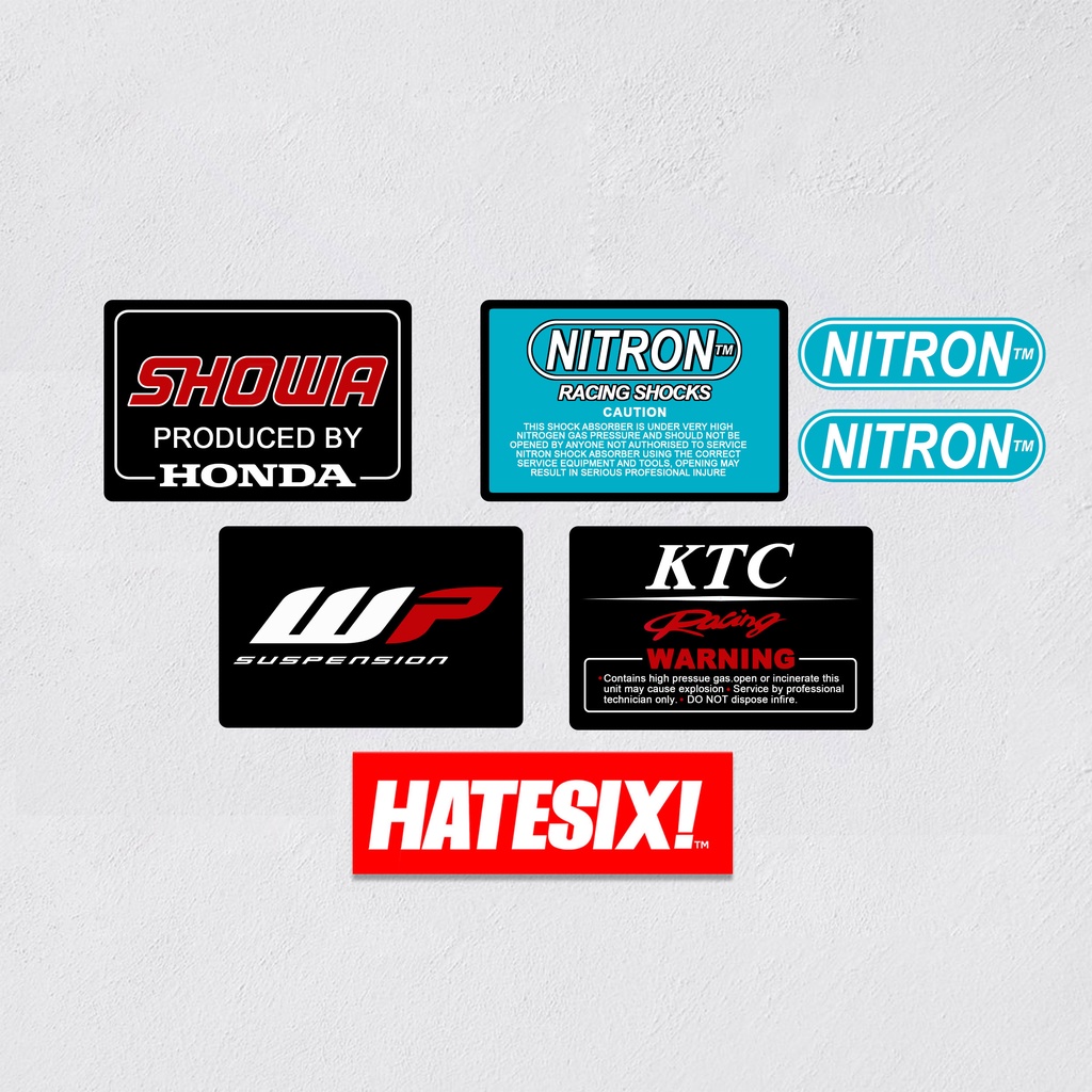 Showa KTC WP NITRON Racing Suspension Decal สติกเกอร์
