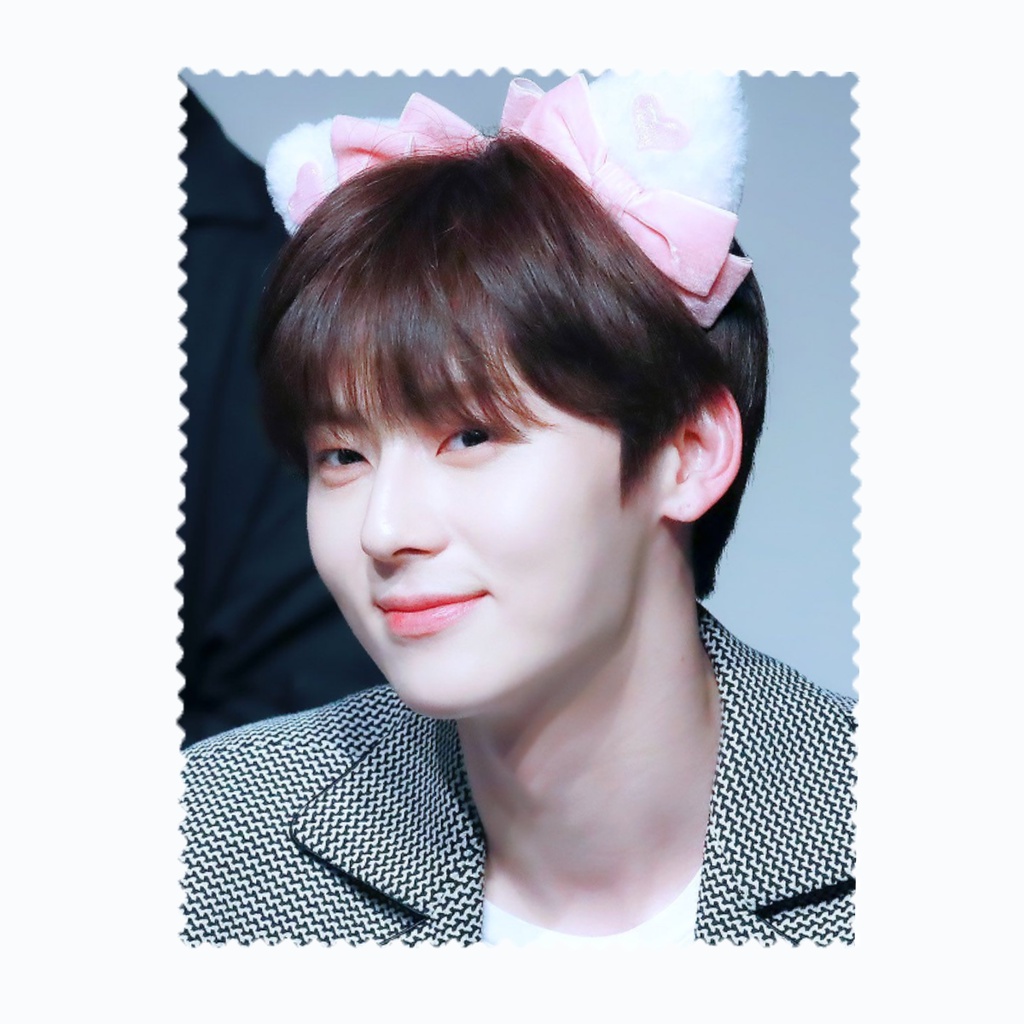 ผ้าเช็ดแว่นตา เช็ดแว่น ผ้าไมโครไฟเบอร์ นักร้องเกาหลี K-pop ฮวัง มิน-ฮย็อน Hwang MinHyun wanna one NU