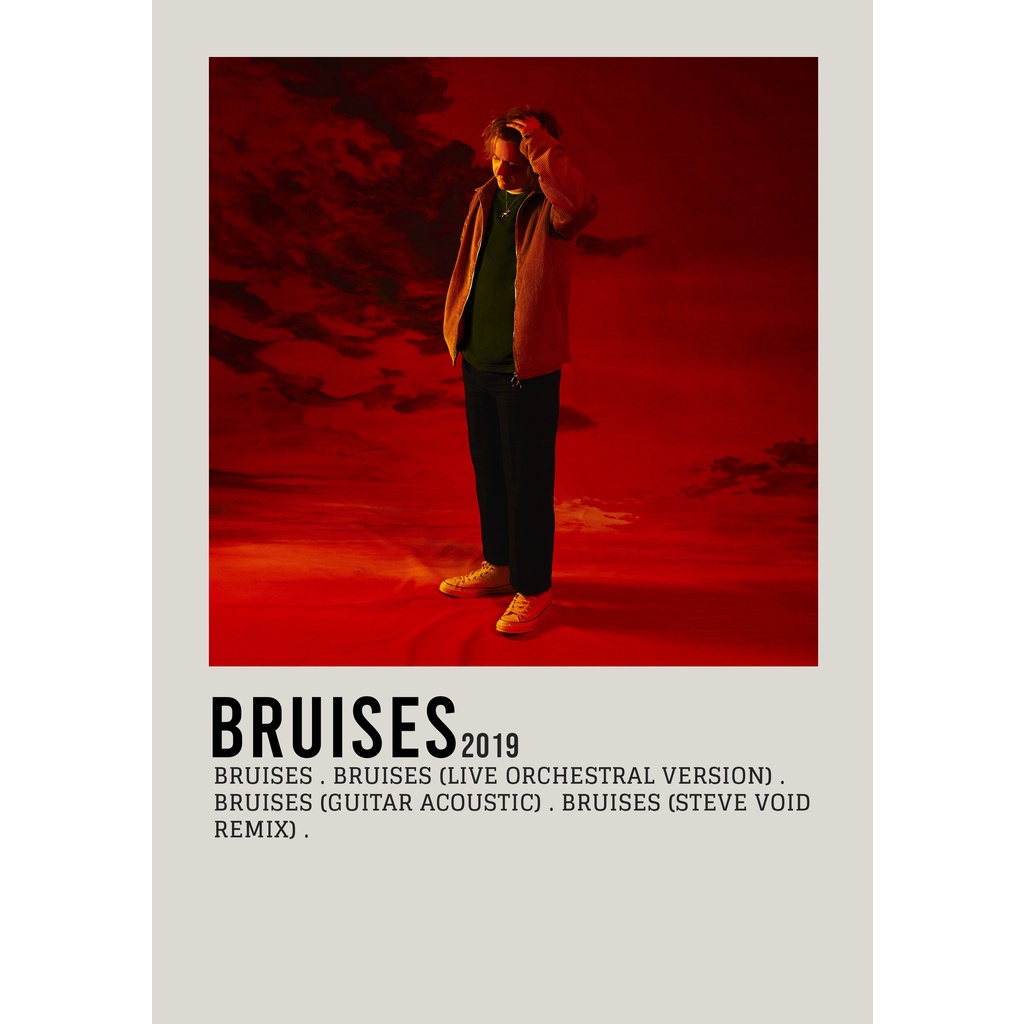 โปสเตอร์ปก อัลบั้ม Bruises โดย ​Lewis Capaldi นักร้องชื่อดังสําหรับห้อง/ผนัง