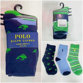 ✅Polo RL 4-7 ปี 3 คู่ ถุงเท้าเด็กของแท้ socks kids 💰จ่ายปลายทางได้ 💵 แท้💯