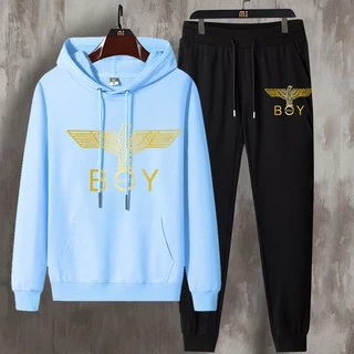 #L218+CKH218Bชุดเสื้อแขนยาวกันหนาวเสื้อฮู้ด+กางเกงขายาว.ลายแฟชั่นสวยน่ารัก มีหลายสีหลายไซส์เลือกได้ (S-3XL）