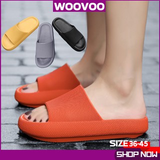 WOOVOO รองเท้าแตะใส่ในบ้าน กันลื่น สำหรับคู่รัก