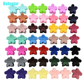 ( Babystar ) กิ๊บติดผมพลาสติก ลายดอกไม้ สําหรับเด็ก 50 ชิ้น