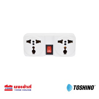 ลดพิเศษ!! Toshino โตชิโน่ รุ่น  FW-2 ปลั๊กแปลง1ออก2+FUSE ขาแบน ปลั๊กแปลงขา ปลั๊กแปลง ปลั๊กไฟ B 6904531001403