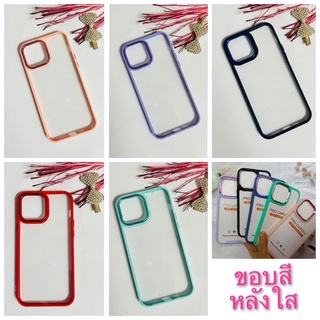 เคสใสขอบสีสำหรับรุ่น RealmeC21y/RealmeC25y/Realme5/Realme5i/Realme5s/Realme6i/RealmeC3