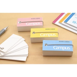 Campus Word Cards สมุดจดศัพท์ การ์ดคำศัพท์ แบบพกพา สินค้านำเข้าจากญี่ปุ่น มี 3 สี สีพาสเทล ใช้งานสะดวก สมุดศัพท์