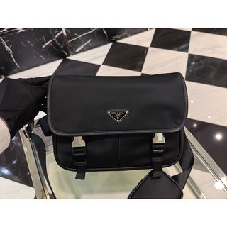 พรี​ ราคา7200 Prada 2VD769 Nylon Messenger กระเป๋าสะพายกระเป๋าแฟชั่น26cm