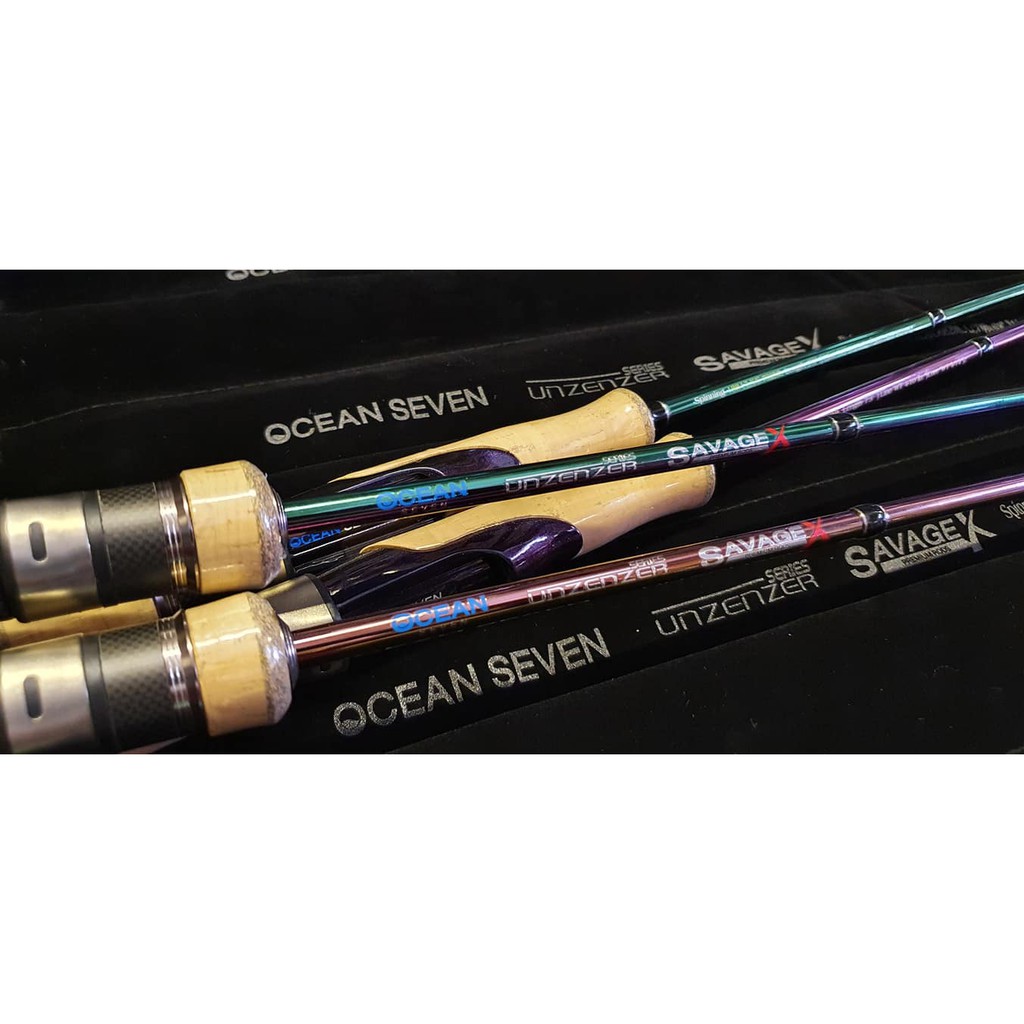 คันเบ็ด Ocean Seven อัลตราไลท์ Ultralight สีไทเทเนียม ปลายโซริด(SOLID TIP) คันเบ็ดตกปลาอัลตราไลท์ Ul