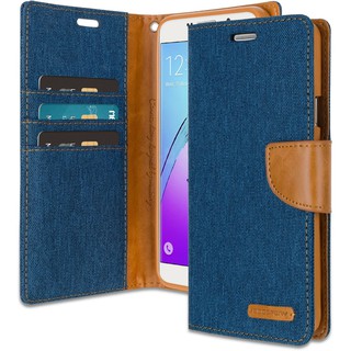 Mercury เคสฝาพับ Samsung Galaxy A9 (2016) เคสฝาปิดแม่เหล็ก Goospery Canvas Diary (ของแท้ 💯%)