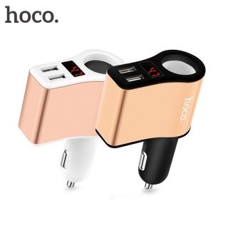 แท้❗️HOCO Z10 Car Charger 3in1 USB 2 port 5V/2.1A หัวชาร์จในรถยนต์ ที่ชาร์จในรถชาร์จเร็วแบบ 2 USB พร้อมช่องจุดบุหรี่ 1 ช