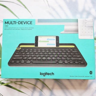 (Logitech®) Multi-Device K480 Bluetooth Keyboard, Black โลจิเทค คีย์บอร์ด บลูทูธ เชื่อมต่อได้หลายอุปกรณ์