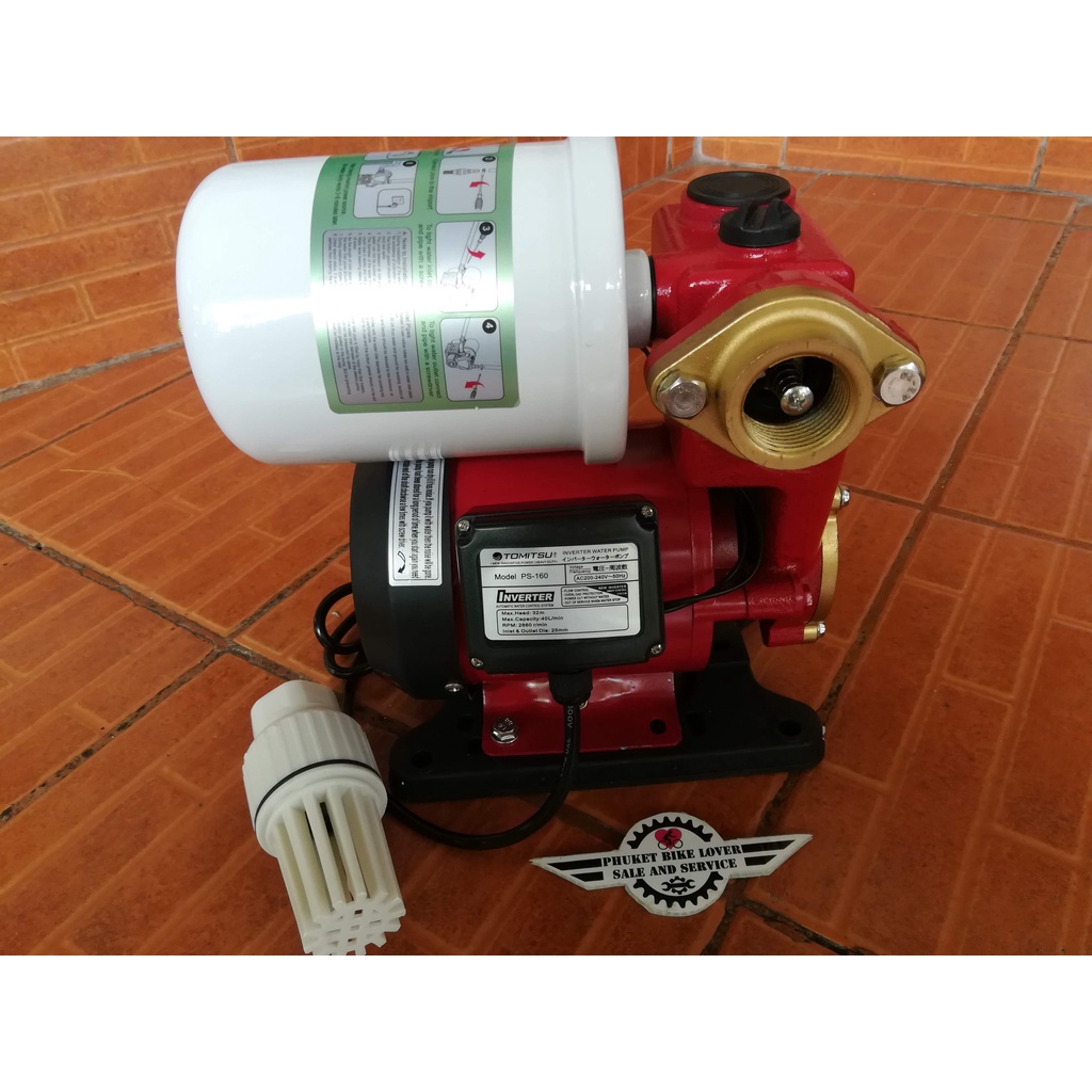ปั๊มน้ำอัตโนมัติ รุ่น PS-160 มอเตอร์ Brushless แรงดันคงที่ เสียงเงียบ ประหยัดไฟ ปั๊มน้ำ ปั๊มน้ำอัตโนมัติ TOMITSU JAPAN