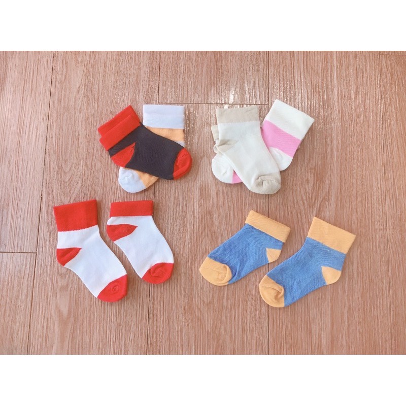 ถุงเท้าผ้ายืดคู่ละ9฿ หนานุ่มขนาดแรกเกิดถึง ขวบครึ่งผ้านิ่มเหมาะใส่สบายๆนิ่มนุ่ม คละสีลายเปลี่ยนตามรอบ