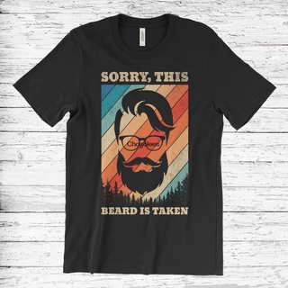 แขนสั้นcrew neckขายดี เสื้อยืดลําลอง แขนสั้น พิมพ์ลายเครา Sorry This Beard Is Taken สไตล์วินเทจ เรโทร คลาสิก NCabdd24NKn