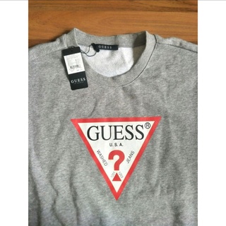 เสื้อยืดแขนยาว Guess สีเทา รอบอก 38" (XS)