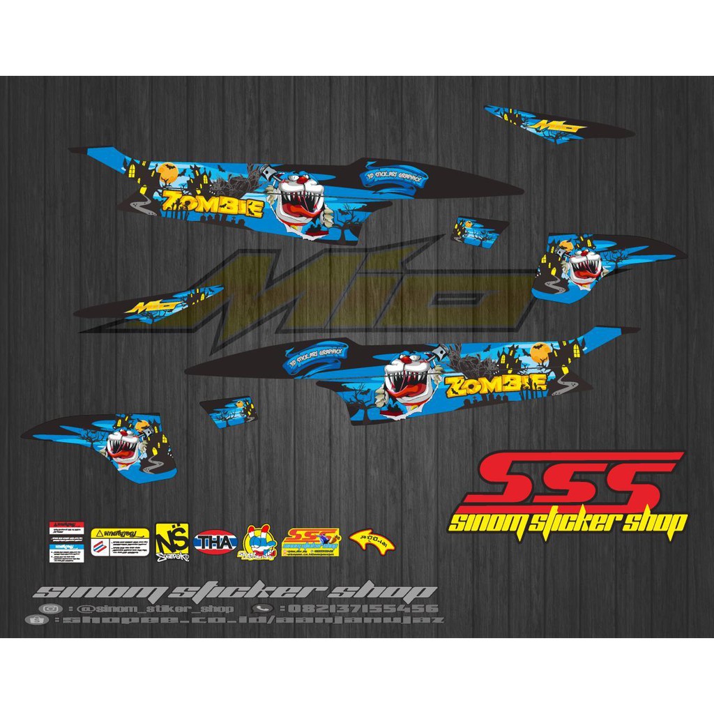 Striping List of Mio Sporty Doraemon Zombie Variations