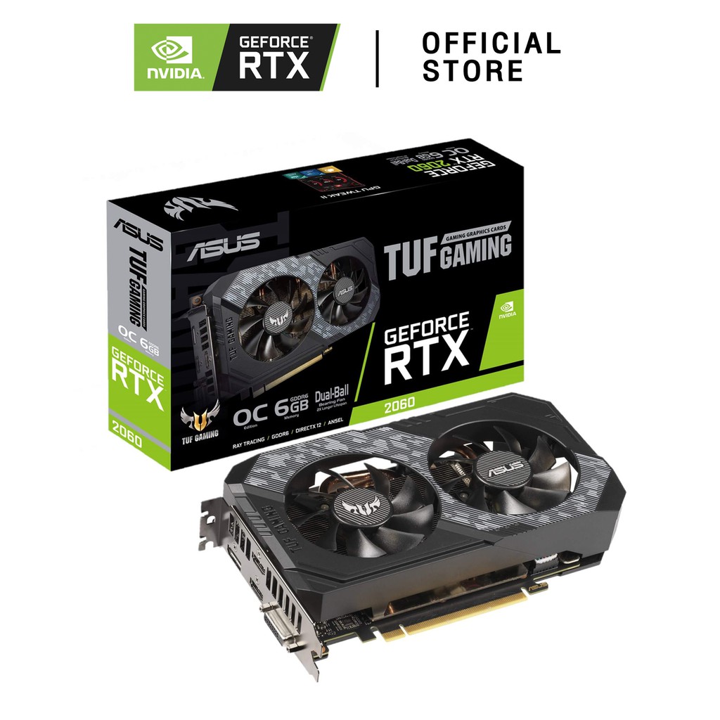 ASUS การ์ดจอ Nvidia GeForce TUF RTX™ 2060 OC EDITION 6GB GDDR6 (TUF-RTX2060-O6G-GAMING)