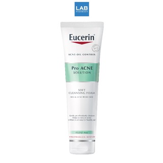 Eucerin Pro Acne Solution Soft Cleansing Foam 150 ml. - โฟมล้างหน้าสำหรับคนเป็นสิว ช่วยลดปัญหาสิว