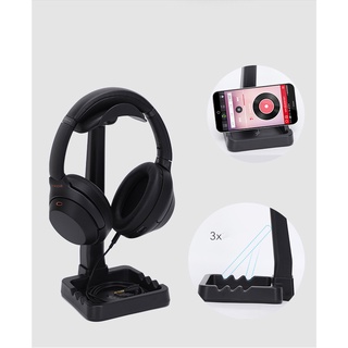 ที่วางหูฟัง ที่วางหูฟัง ที่วางหูฟังเกมมิ่ง ขาตั้งหูฟัง พร้อมที่วางโทรศัพท์ 2in1Headset Stand Gaming Headphone stand
