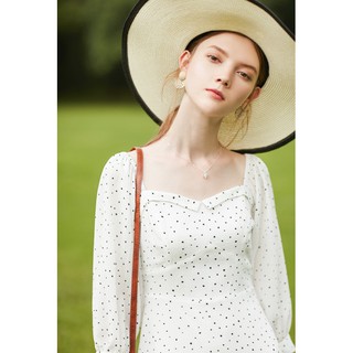 040 Sweet Peach : 101 Dalmatians Dress เดรสทำงานลายจุด