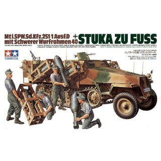 พลาสติก โมเดล ประกอบ TAMIYA สเกล 1/35 "Stuka Zu Fuss" Sd.Kfz.251/1 Ausf.D mit Schwerer Wurfrahmen 40 (TA-35151)