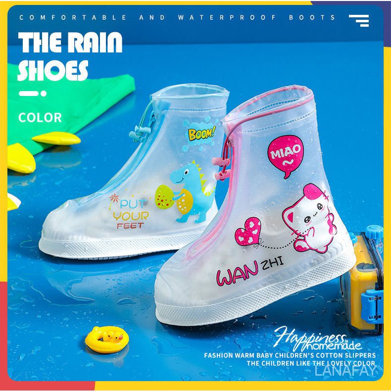 Rain Gear 84 บาท รองเท้าบูทกันฝน ที่คลุมรองเท้ากันฝนสำหรับเด็ก กันลื่น กันฝน กันฝน ที่คลุมเท้า ที่คลุมรองเท้ากันน้ำสำหรับเด็ก SJ5474 Baby & Kids Fashion