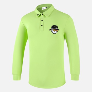 South Korea MALBON Golf แขนยาว T เสื้อผู้ชายฤดูใบไม้ร่วงฤดูหนาวกอล์ฟผู้ชาย Quick DRY POLO เสื้อกีฬากลางแจ้งเครื่องแต่งกาย