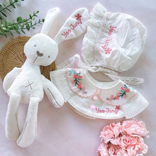 littlesweetthailand “Princess set” 3 ชิ้น  กระต่ายใหญ่ ผ้ากันน้ำลาย หมวกเด็ก