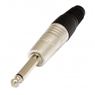 PROEL S2C Professional 6,3 mm - 1/4” mono jack plug. Colour: Silver with black ring.