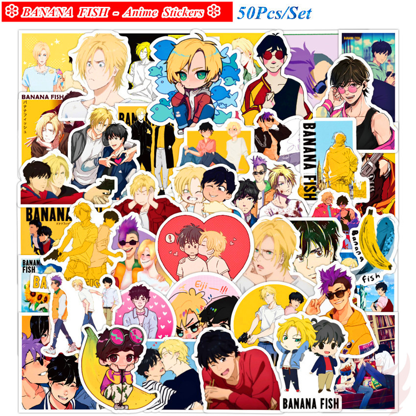 ❉ BANANA FISH Series 05 Stikers ❉ 50 ชิ้น/เซ็ตกันน้ํา DIY Fashion Decals Doodle Stikers